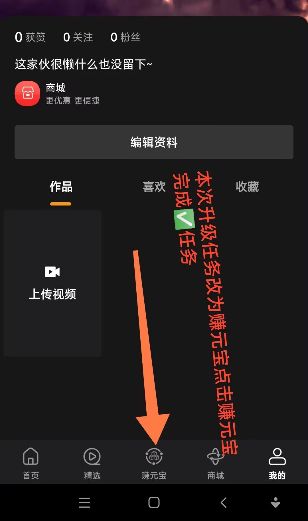 做任务赚元宝