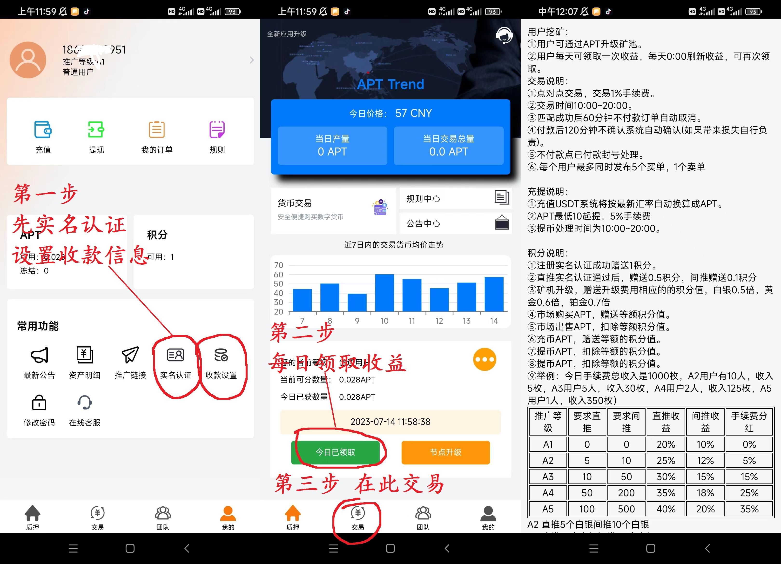 首码APT刚出一秒 PAXG模式目前一币57，不看广告，每天只需一点