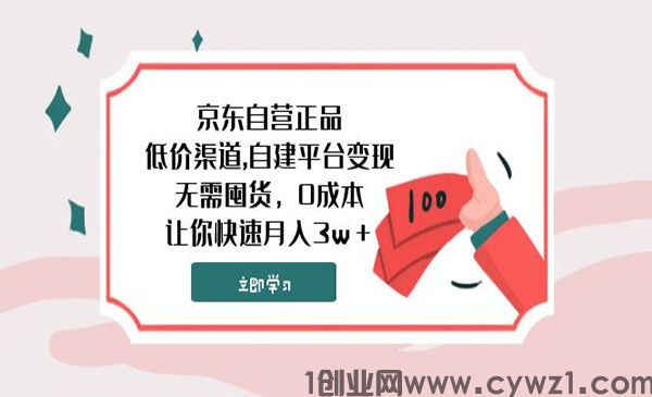 《京东低价渠道自建站变现项目》无需囤货，0成本，让你快速月入3w+