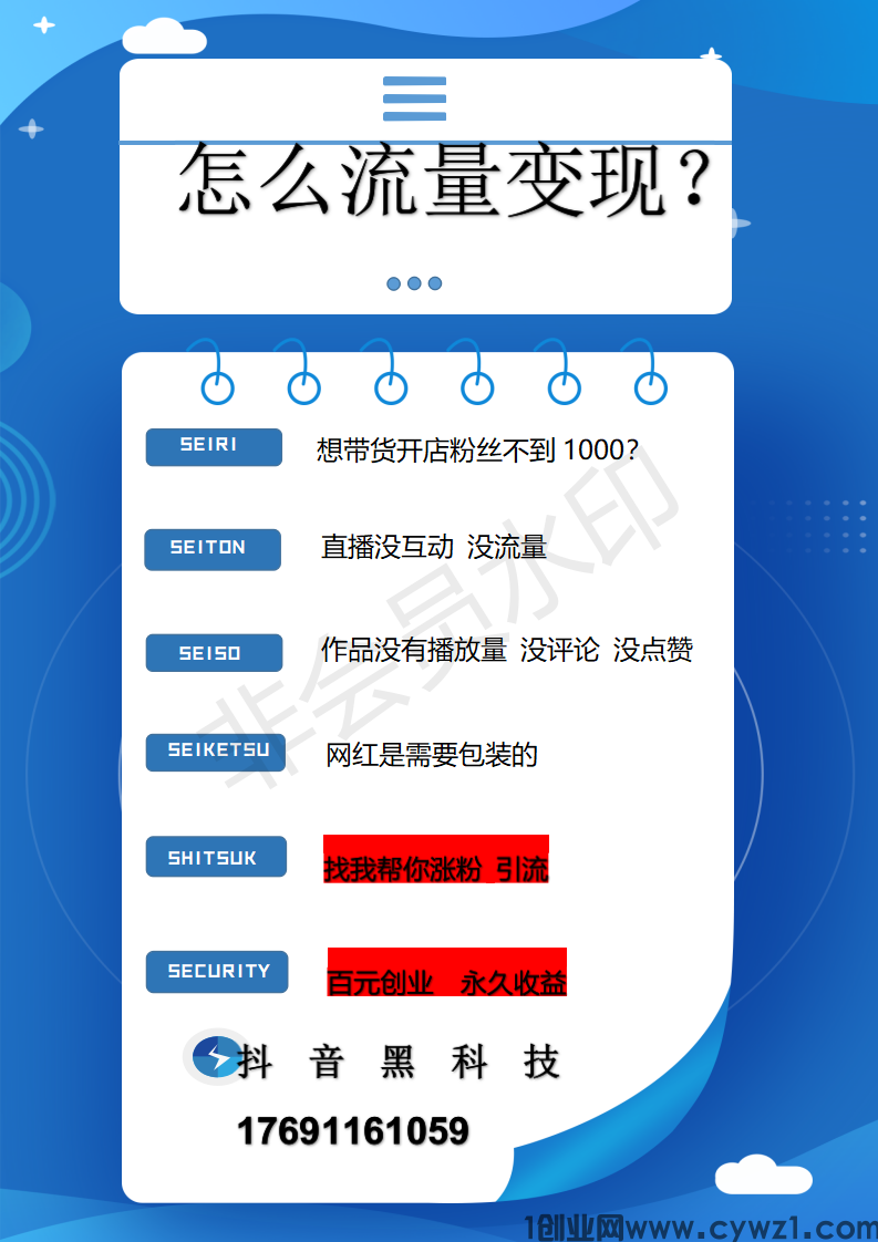 2024抖音黑科技让流量变现 引流量 涨粉 月入万＋