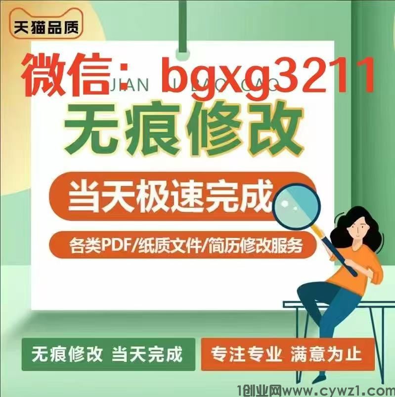 征信报告PDF无痕修改与美化展示