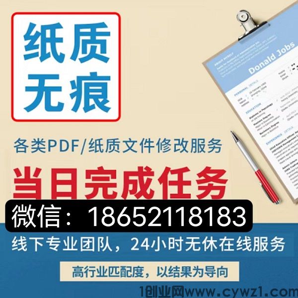 扫描修改征信纸质版是不行的分享编辑器模板制作无痕