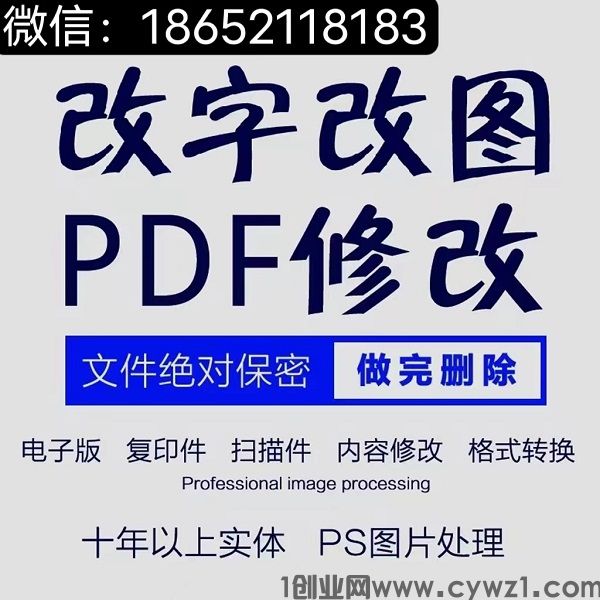pdf征信报告电子版快速无痕修改
